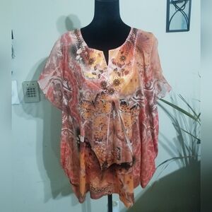 Womens plus butterfly top